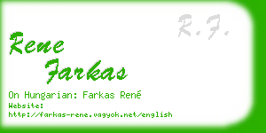 rene farkas business card